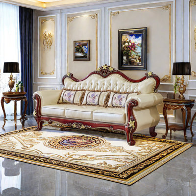European Leather Sofa Luxury American Sofa 86.6