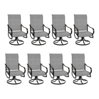 Nordham Outdoor Padded Swivel Dining Armchair (Set of 8) by Red Barrel Studio