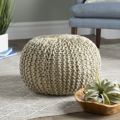 Marah 20" Wide Round Pouf Ottoman by Joss & Main