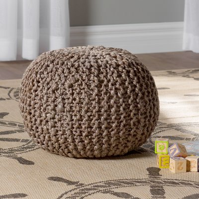 Marah 20" Wide Round Pouf Ottoman by Joss & Main