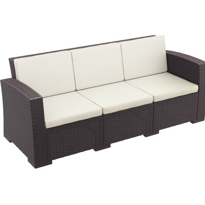 Mcchesney 78" Wide Patio Sofa with Cushions by Mercury Row