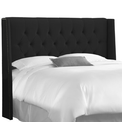 Whitingham Upholstered Solid Wood Wingback Headboard