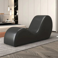 Quante Vegan Leather Yoga Chaise Lounge, Yoga Chairs For Adults Stretching Exercising Relaxing, Yoga Chair  For Living Room, by Hokku Designs