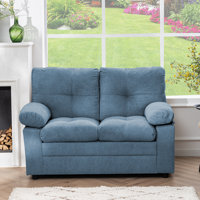 Modern Chenille Modular Loveseat - Versatile Comfort For Cozy Living-Removable armrests by Ebern Designs