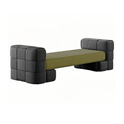 Light Luxury Bed End Stool Casual Sofa Stool Faux Leather Upholstered Bench by Creative bed end stool