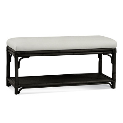 Summer Retreat Wicker Shelf Storage Bench by Braxton Culler