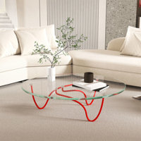 Creative oval glass coffee table living room by Orxva Galaxy