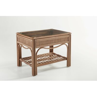Wittig Glass Top End Table by Bay Isle Home