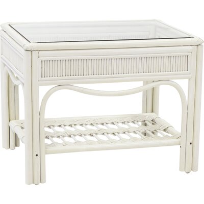 Wittig Glass Top End Table by Bay Isle Home