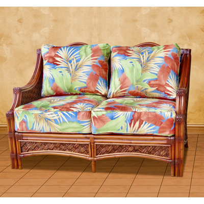 Schmitz 50.5" Flat Arms Loveseat with Reversible Cushions by Bay Isle Home