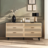 Ayanna 6 Drawer Rattan Storage Dresser by Bay Isle Home