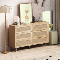 Ayanna 6 Drawer Rattan Storage Dresser by Bay Isle Home