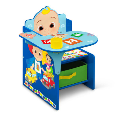Cocomelon 22.83" Writting and Chair Desk with Storage by Delta Children