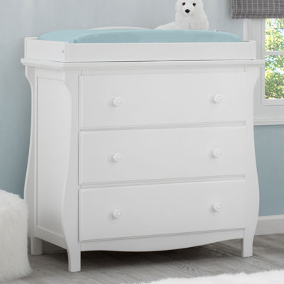 Delta Children Lancaster 3 Drawer Dresser With Changing Top And Interlocking Drawers, Bianca by Delta Children