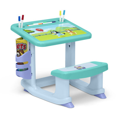 Bluey Draw And Play Desk By Delta Children – Includes 10 Markers And Coloring Book by Delta Children