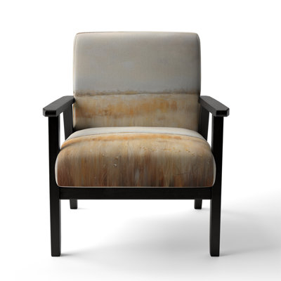 Meadow Grasslands Minimalism I - Upholstered Traditional Arm Chair by Design Art