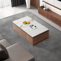 Travertine Coffee Table with Elegant Design by Creature B Comforts