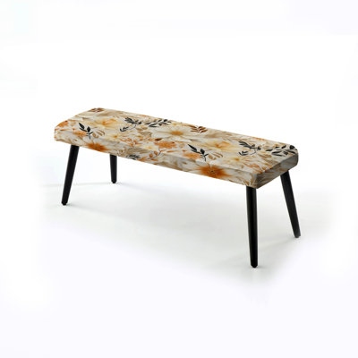 Plants Upholstered Bench by Design Art