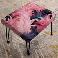 Pink Sphynx Spiral - Abstract Rectangle Ottoman by Design Art