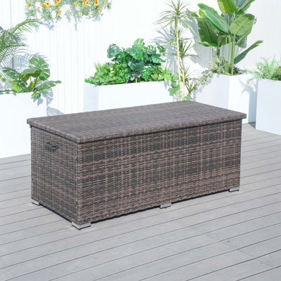 80 Gallon Water Resistant Wicker Deck Box by Direct Wicker