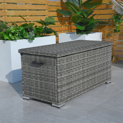 80 Gallon Water Resistant Wicker Deck Box by Direct Wicker