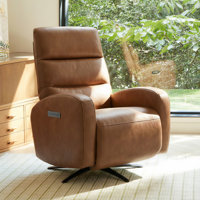 Italian Modern Triple Motor Vegan Leather Power Recliner by Wade Logan