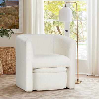Braedin Upholstered Accent Chair & Storable Ottoman, No Assembly Required by Wade Logan