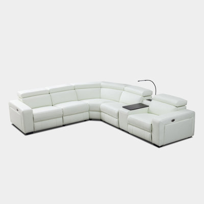 6 - Piece Leather Power Reclining Sectional by Mofit Home