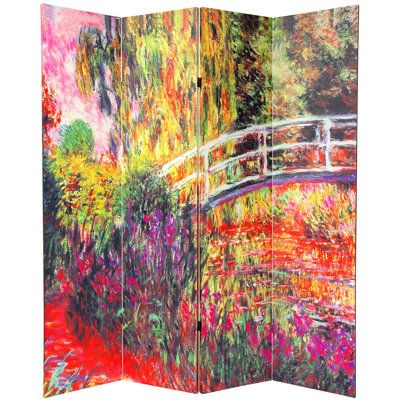 Claude Monet Impressionist Art Canvas Folding Screen by Charlton Home