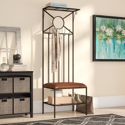 Belknap Entryway Hallway Storage Bench with & Coat Rack by Charlton Home