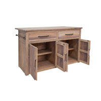 Kitchen Island with Solid Wood Top by Crafters and Weavers