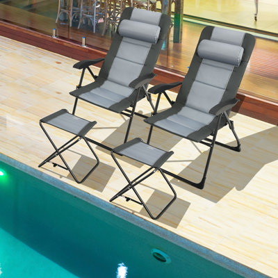 Folding Beach Chair by Gymax