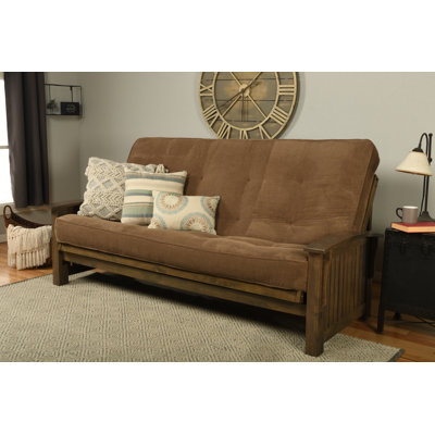 Stratford Queen 89" Wide Loose Back Futon and Mattress with Storage by The Twillery Co.