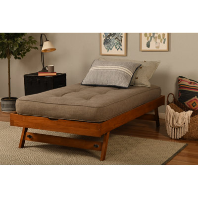 Alhamdi Solid Wood Pop Up Bed with Mattress by Lark Manor