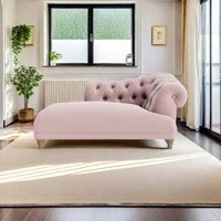 Pink Elegant Fashion Sofa Casual Chaise Longue Upholstered Chaise Lounge by Comfort Zone Furniture.e