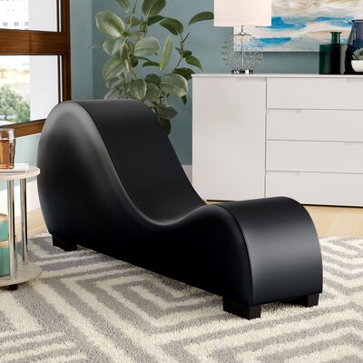 Amettes Faux Leather Armless Chaise Lounge by Wrought Studio
