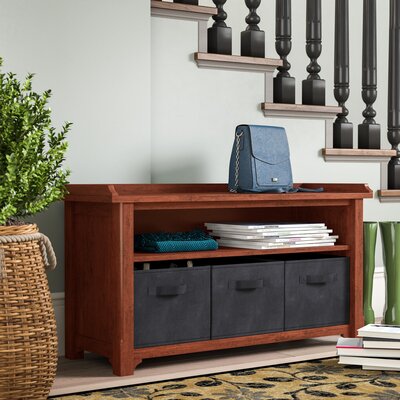 Drakeford Storage Bench with 3 Foldable Fabric Baskets by Charlton Home