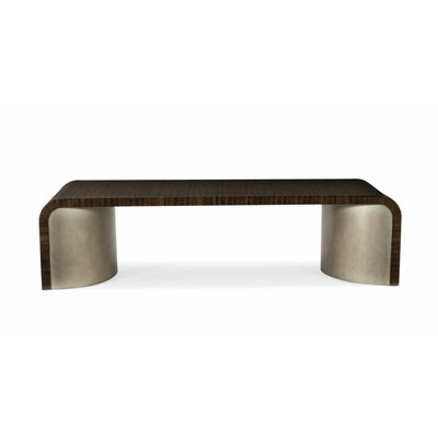 Modern Streamline Solid Wood Sled Coffee Table by Caracole