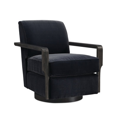 Modern Remix 28" Wide Tufted Velvet Swivel Armchair