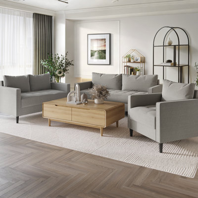 Barkim Newquay 3 - Piece Living Room Set by Ebern Designs