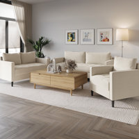 Barkim Newquay 3 - Piece Living Room Set by Ebern Designs
