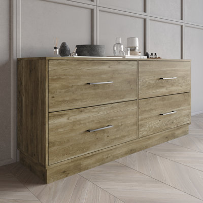 Torrin 4-Drawer Dresser In Brown Oak