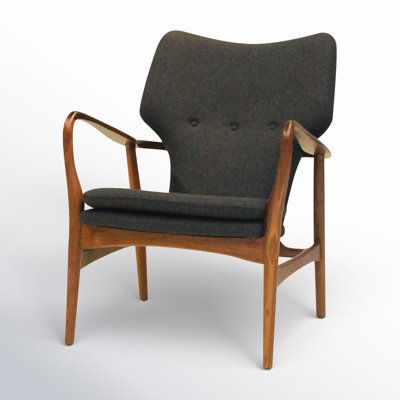 Marlo 27" Wide Tufted Genuine Leather Armchair