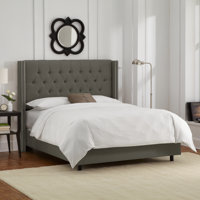 Tufted Upholstered Low Profile Standard Bed by Skyline Furniture
