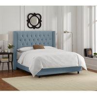 Tufted Upholstered Low Profile Standard Bed