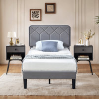 Boncile Steel Upholstered Platform 3 Piece Bedroom Set by Corrigan Studio