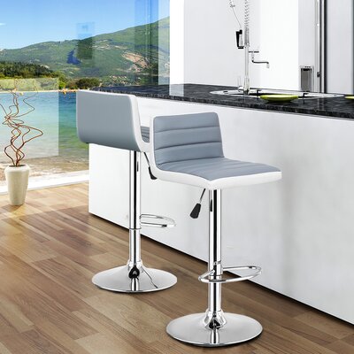 Plouffe Adjustable Height Swivel Bar Stool