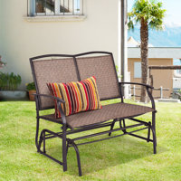 Gries Outdoor Steel Patio Rocking Chair by Fleur De Lis Living