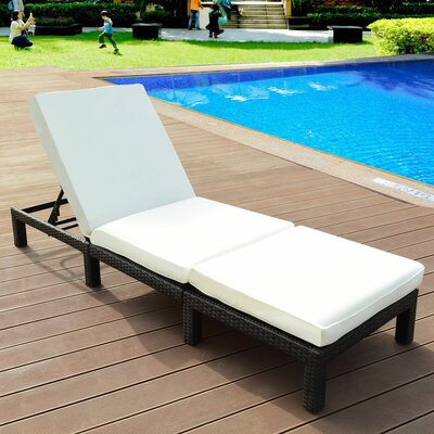 Capitol Adjustable Reclining Chaise Lounge with Cushion