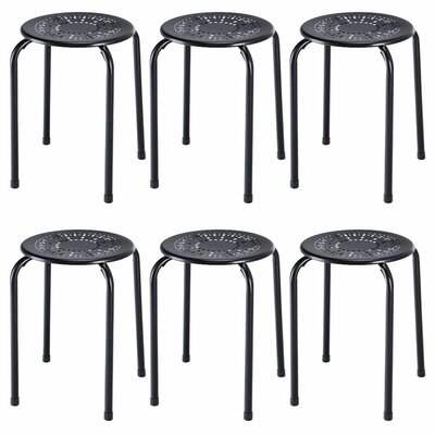 Fakenham Metal Accent Stool by Ebern Designs